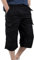 YAOBAOLE Männer Shorts Kurz Hose Herren Cargo Taschen Stoffhose Herren Trekkinghose Militär Shorts Strandhose Ausflug Reisen Schwarz M