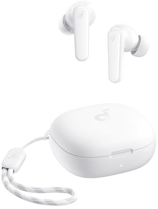 soundcore by Anker P20i True Wireless Earbuds, Kabellose Bluetooth Kopfhörer, 10mm Treiber, Bluetooth 5.3, Anpassbarer EQ, 30 Std. Spielzeit, IPX5 wasserfest, 2 Mikros mit KI (Weiß) (Generalüberholt)