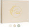 Lanpn Libro degli Ospiti di Matrimonio in Lino, Libro Dediche Matrimonio con Titolo Dorato, Wedding Guest Book di Vuoto, Ideale per Anniversari Compleanni Battesimo di Sposa (108 Pagine, Beige)