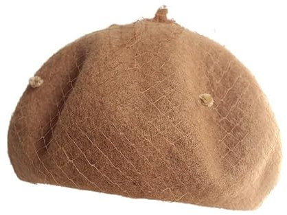 YWQHS 1/2 bérets en Laine pour Femmes avec Voile et Fleur béret français Vintage Taille Unique (56-58 cm) Chapeau de Peintre réglable Chapeau Chaud d'hiver Automne