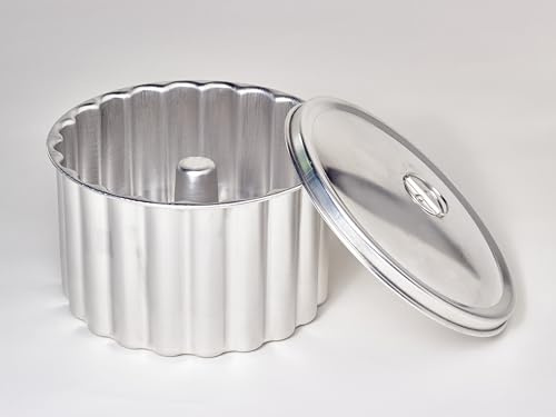 Ardosia Wasserbadform Puddingform Gelockte Form Innenrohr Poliertes Aluminium Luftdichtheit 14x9 cm