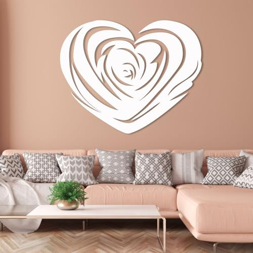 Decorazione da Parete a Forma di Cuore in Metallo, Scultura a Forma di Rosa, Infinito, Arte, Cuori di San Valentino da Appendere per casa, Giardino, Hotel, Ufficio