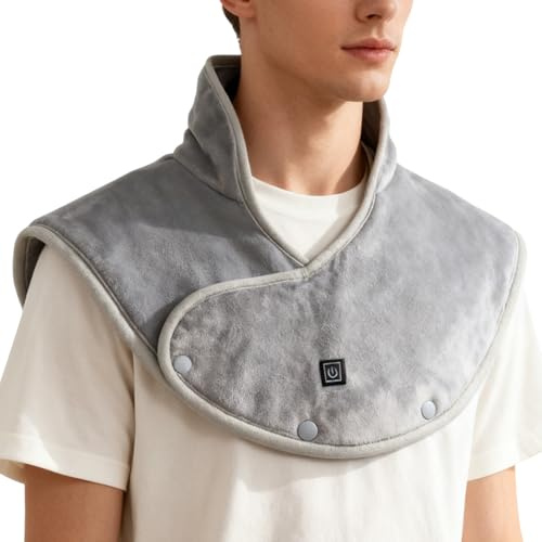 Heated Neck Pillows - USB Thermal Pillow, Adjustable Heat Regulator, Cozys Plush Heating Scarf, Hot Scarf | Shoulder Wrap for Apartment Vacation, Relaxation Bi