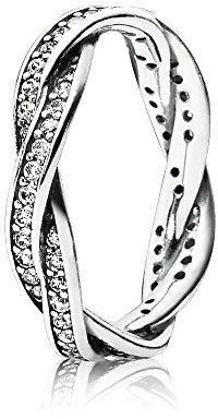 PANDORA Damen-Ring 925 Sterling Silber Zirkonia weiß Gr.52 (16.6) 190892CZ-52
