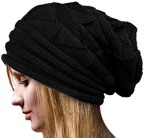 Yuson Girl Cappello Donna Invernale Cappelli Donna Berretti Maglia per Donne (Nero)