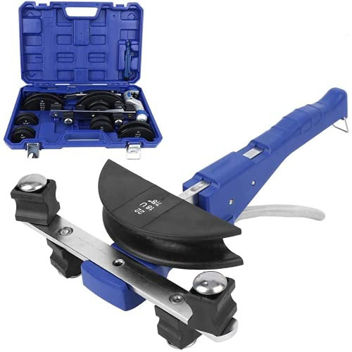 Rohrbiegemaschine von 6-22mm manuell Manueller Rohrbieger Kit bis 90°,Rohrbiegegerät Rohrbiegemaschine mit 7 austauschbare Rohrbiegeformen 1/4 5/16 3/8 1/2 5/8 3/4 7/8 Zoll