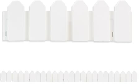 The Secret Home - Set de 4 Vallas para Jardín – Vallas de Propileno – Color Blanco - Decoración y Protección para Hogar - Ideal para Jardín, Piscina y Terraza (Modelo 2)