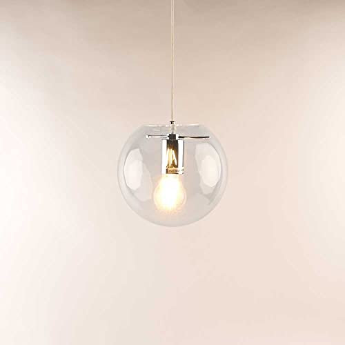 s.luce Orb Glaskugel Hängeleuchte Hängelampe Pendellampe Pendelleuchte Glaslampe, Farbe Gold/Klar, Größe Ø 50cm