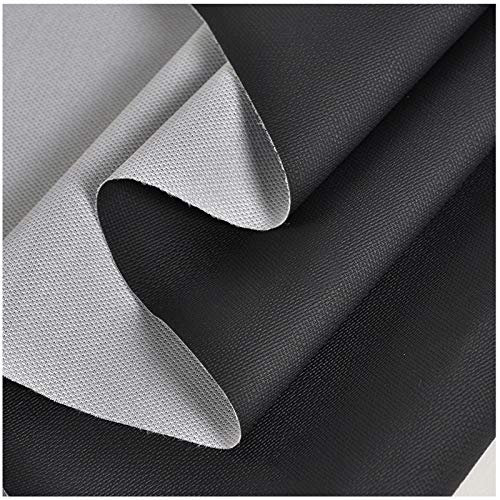 SAVAAL Leder Stoff Schwarz Weiches Kunstleder Polsterstoff Möbelstoff Dekostoff PU Lederfolie Für Polster Geeignet Möbel Küchenschränke Wand Sofa Leder Reparatur Meterware 137cm Breit（0,(Size:3M)
