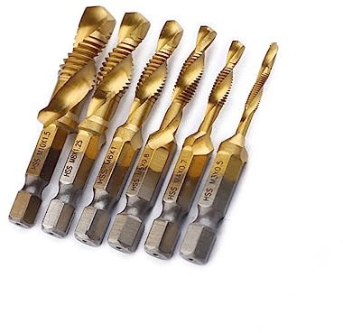 Angoily Präzisionsbohrer 6-teilig Titanbeschichtet Kurze Bohrer Bohrer-set Für Den Hausbau