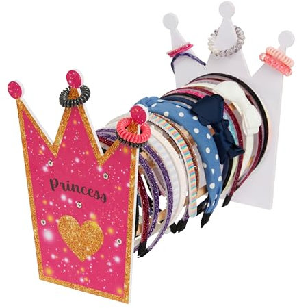 POPULAR&WILD Haarreifen Ständer Mädchen Prinzessin Krone Aufbewahrung Organizer Haarreif Haarschmuck Stirnband Haarband Geschenk Kinderzimmer