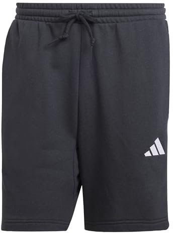 adidas Herren Essential Three Stripes French Terry Short, Black/White, XL