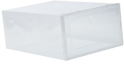 perfk Caja de Almacenamiento de Zapatos apilable, Estuche de 33cm x 23cm x 14cm para cajón de casa Debajo de la Cama