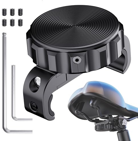 AirTag Fahrradhalterung unter dem Sattel – Versteckte, wasserdichte GPS-Tracker-Hülle für AirTag Fahrrad, robuster Fahrradsattelhalter aus Metall und ABS mit Montagewerkzeug, für MTB/E-Bike/Scooter
