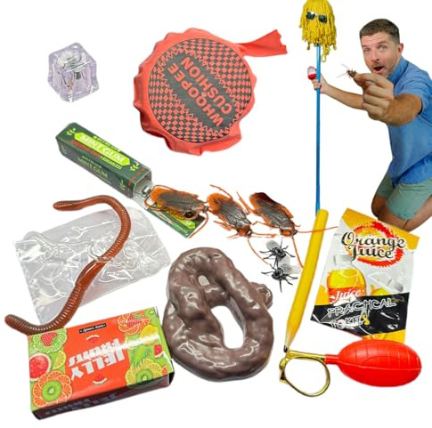 Generisch Juego de bromas Divertidas, Juguetes para el día de los Inocentes, Accesorios de Miedo Divertidos con cojín para Pedos, Falsas cucarachas para Halloween, Navidad, cumpleaños
