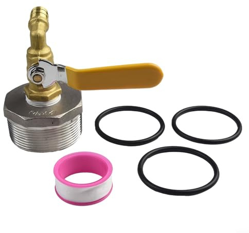 Válvula de salida de repuesto de grifo de acero inoxidable D50 para contenedores de agua y aceite DN50 de 2 pulgadas con 3 sellos de junta tórica, diseño a prueba de fugas