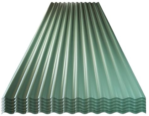 StormGuard Set da 5 lastre Ondulate in PVC – 90x200 cm Verde –- Pannello Tetto Impermeabile – Tetti di Verande, Carport