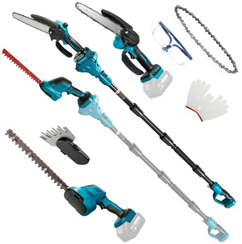 6 in 1 8 Zoll Kettensäge & Heckenschere Set für Makita 18V Akkus(ohne Akku)
