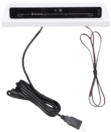Eminchu Haut-Parleur USB, Haut-parleurs d'ordinateur de Conférence, Parleur Micro avec Caméra 8 MP, Micro 4 Baies, Réduction du Bruit et Annulation d'écho, Idéal pour Les Réunions en Ligne