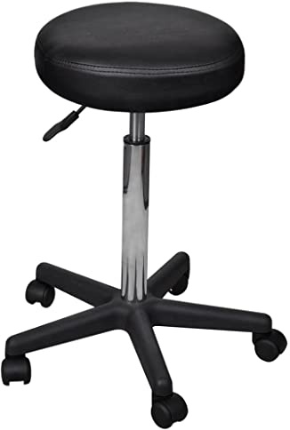 Ordellia Kontorspall, svart, justerbar höjd, 64 till 84 cm, rullpall med gasfjäder, sitthöjd från bar till disk, 52 cm ram 3,5 kg för hemmakontor