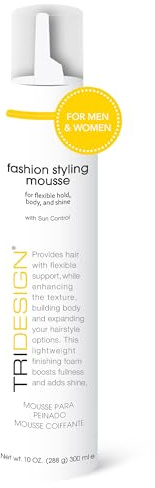 TRI Fashion Styling Mousse - Wavy Hair Volumizer & Curl Tamer with Frizz Control, Shine & Styling Options for Women, Hair Foam - 10 Ounce