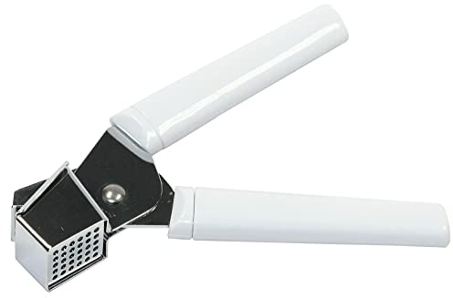 Chef Craft Classic Garlic and Spice Press, 6.88 inch, White and Chrome