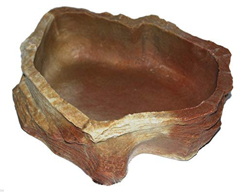 Dragon - Wasserschale - Futternapf - Wassernapf - Felsschale XLarge SAND STONE 2250 ml, BTH 30x24x8 cm