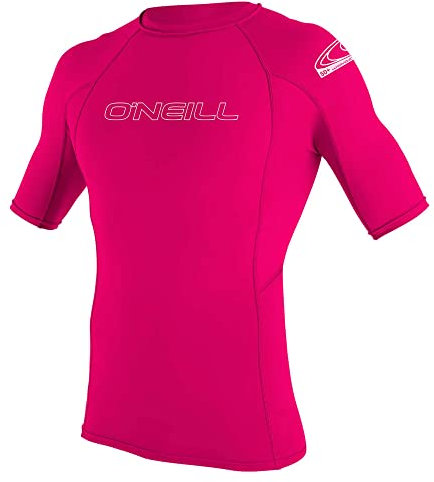 O'Neill Wetsuits Mädchen Uv Schutz youth basic skins S/S crew, Watermelon, 12, 3345-182