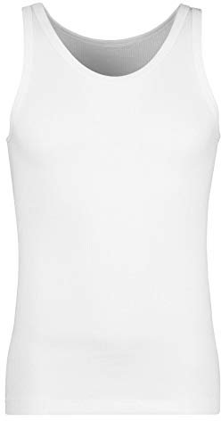 HUBER Herren Huber Heren okselshirt 2-pack Unterhemd, Weiß (Weiss 0500), L EU