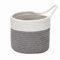 Pacchetto cesto appeso corda cotone piccolo cestino portaoggetti tessuto 6,7 pollici, borsa sospensione per bicicletta, fioriera tessuto, vaso, parete, organizzatore porta per chiavi, portafogli,