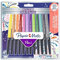 Paper Mate Flair Stifte | Metallic-Filzstifte | mittlere Spitze (0,7 mm) | glitzernde Tinte glänzt auf weißem Papier | farblich sortiert | 12 Stück