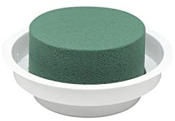 Flowerbox Oasis Steckschaum Junior Complete Ø12cm Steckmasse Steckschwamm - 12 Stück - weiß