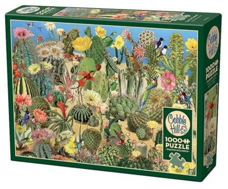 Cobble Hill Puzzle de 1000 pièces – Jardin de cactus – Poster d'échantillon inclus