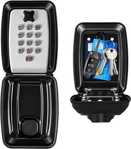 Nestling® Boite a Clefs de Securisee Exterieur, Grande Boîte à Clés Murale Étanche avec Code à 12 Chiffres, Boite à Clé Ultra Robuste pour Maison, Usine, Garage, Airbnb, Gris, X-Large, BH014