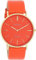 Oozoo Vintage Damen Uhr rot/orange/Gold - Armbanduhr Damen mit 20mm Lederarmband - Analog Damenuhr in rund C20321