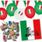 Deko-Set * ITALIEN * für Länderparty, Mottoparty und Event | 78 Teile mit Servietten + Konfetti + Wimpelkette + Luftballons | Party Deko Partydeko Fahne Flaggen (Italien)