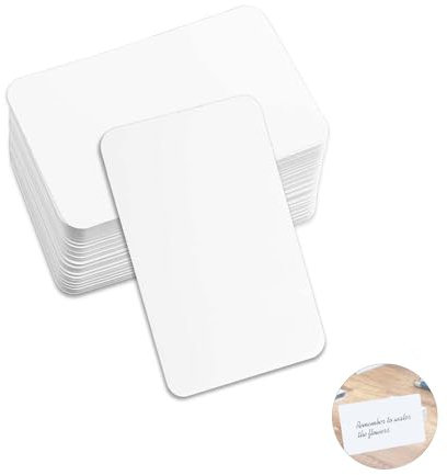 100 Stück Blanko Papier Karten,Weiß Karteikarten,Visitenkarten Papier,Kraftpapierkarten,für Heimwerken Lernen Gedächtnis 8,7 x 5,2 cm)