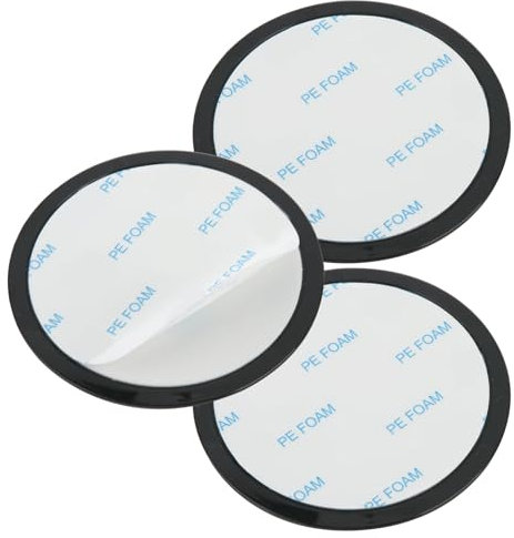 3 Pack 8CM Disques de Fixation Adhésifs pour Tableau de Bord, Support à Ventouse avec a Adhésif Résistant à la Chaleur Accessoire Universel pour Coiture Support GPS Voiture pour Tableau de Bord
