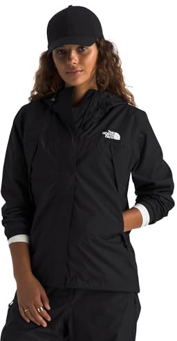 The North Face Women's Antora Jacket (Standard & Plus Size) - Waterproof & Windproof Rain Coat, Secure Zip Hand Pockets, TNF Black, Large