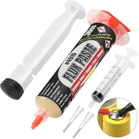 BEEYUIHF Edelstahl Flussmittelpaste Löten, 30 ml Multifunktionale Metall Lötpaste Flussmittel, für Batterie, Nickel, Kupfer, Nickel, verzinktes Blech, Lötflussmittelpaste #4910