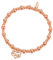Philip Jones Rose Gold Plated Infinity Heart Beaded Stretch Bracelet