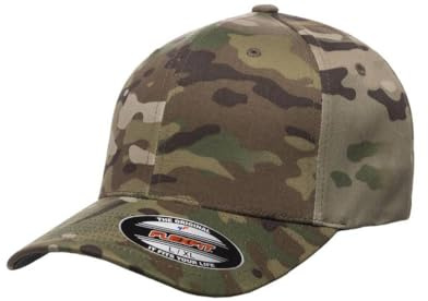 Flexfit Herren Standard Wooly Combed Twill Fitted Cap Multicam, Camouflage, Einheitsgröße