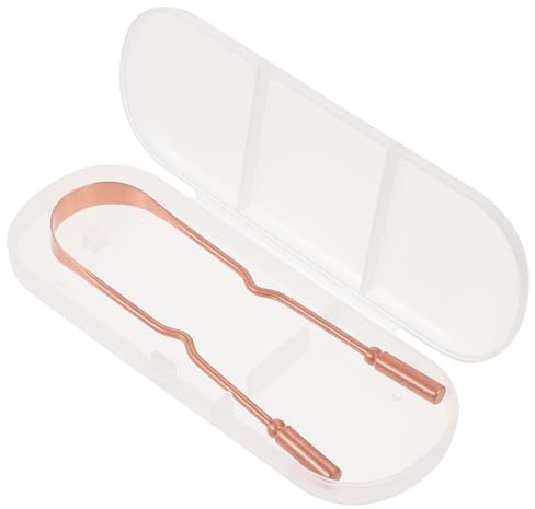 DOITOOL Puliscilingua in Rame Resistente con Design Ergonomico, Strumento per Raschiare la Lingua Pratico e Multifunzionale, Detergente Orale Portatile per Adulti e Adolescenti, per