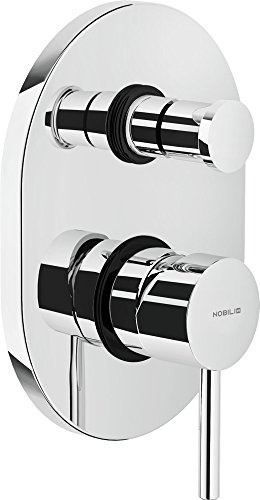 Nobili Rubinetterie Aq93100 Miscelatore Monocomando per Vasca-Doccia ad Incasso a 2 vie Collezione Acquerelli Cromo