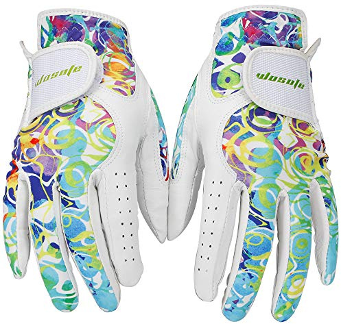 Guantes de golf para mujer, accesorios de cuero suave, transpirables, antideslizantes, 1 par