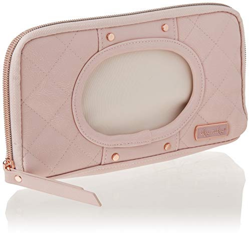 Itzy Ritzy Étui à lingettes de Voyage – Porte-lingettes Portable pour bébé avec Clips Amovibles pour visière de Voiture ou Dossier de siège, conçu pour contenir jusqu'à 64 lingettes, Blush