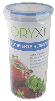 ORYX Recipiente Hermetico Plastico Redondo 1.200 ml. Ø 12 x 19 (Alt.) cm.