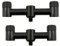 Fox Black Label 2-Rod QR Buzzer Bar Narrow (9,5 & 11cm) - 2 Buzzerbars zum Angeln auf Karpfen, Rutenhalterung zum Karpfenfischen, Halterung für Funkbissanzeiger
