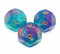 CREEBUY 3 Stück Astrologische Würfel für Sternbild Wahrsagung, 3 Farben D12 Glitzer Basteln Würfel Polyedralen-Set