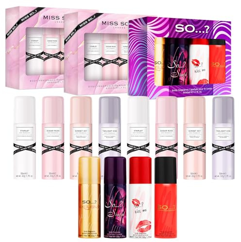 So…? Miss So…? & Galore Damen Parfum Körperspray Geschenkset (4x50ml) 3er-Pack